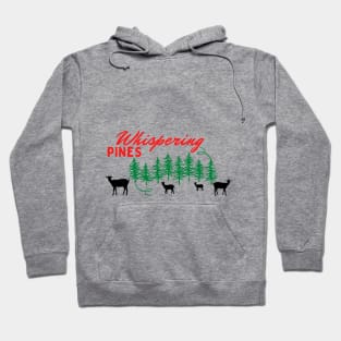 Whispering Pines Working Ranch with Goats Red and Black Hoodie